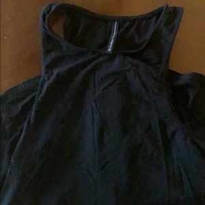 Carbon38 black tie back workout tank